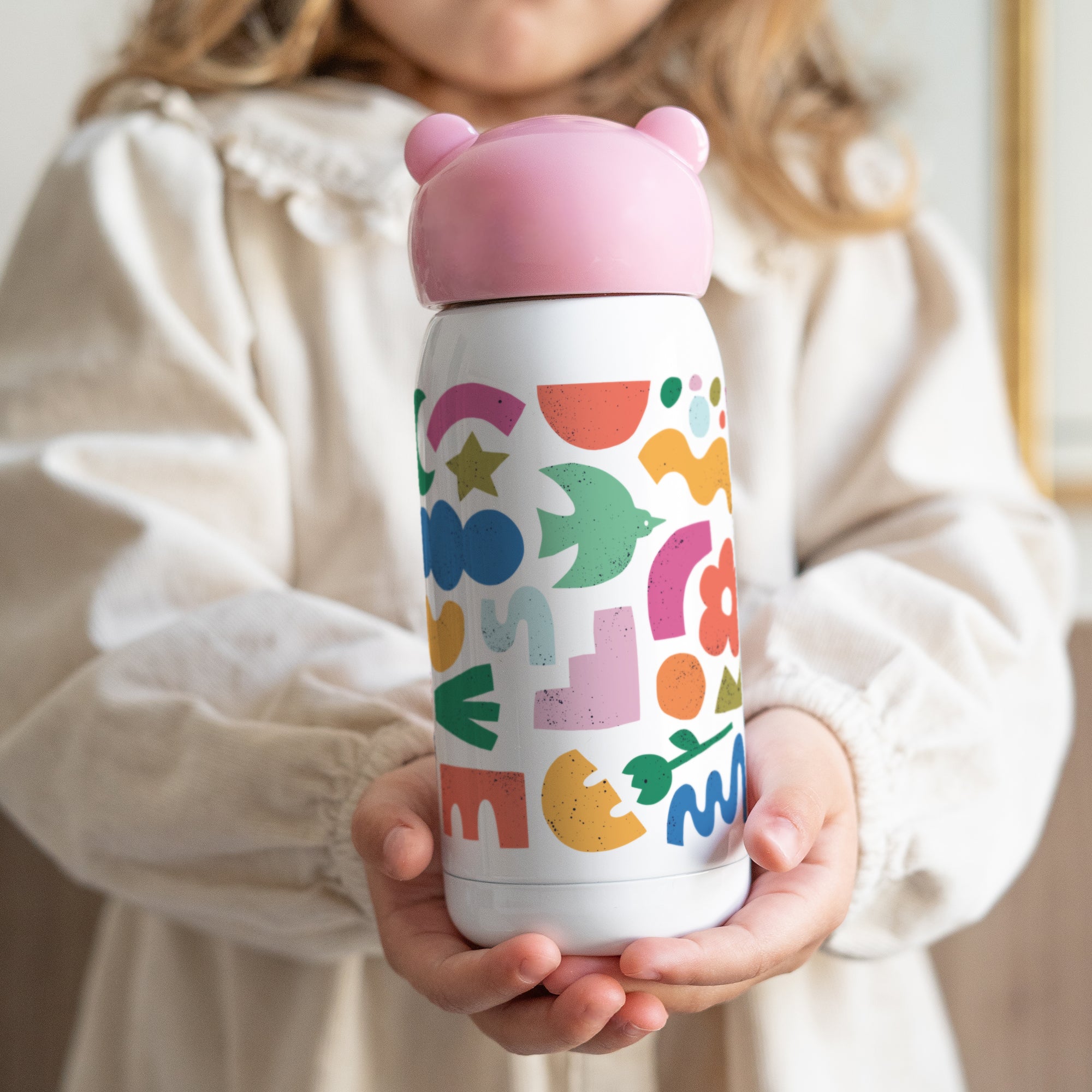 Gourde enfant Rose, 32 cl Happy Shapes photo N° 1