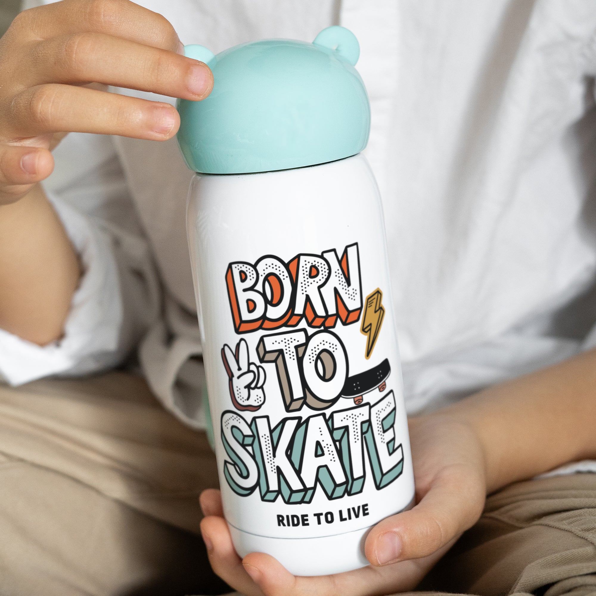 Gourde enfant Bleue, 32 cl Born to Skate photo N° 1