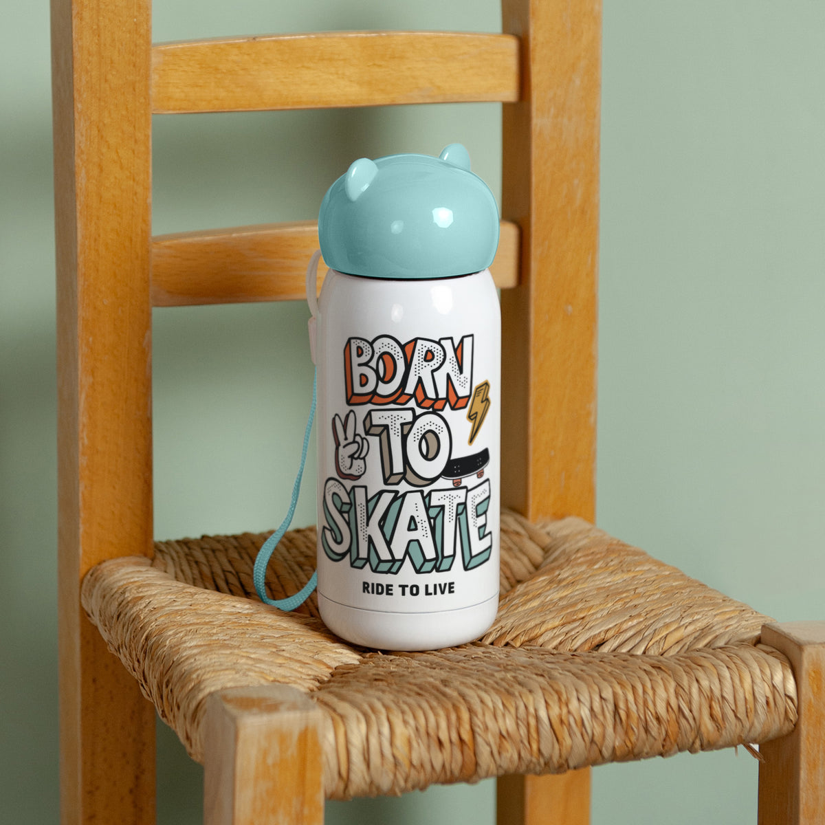 Gourde enfant Bleue, 32 cl Born to Skate photo N° 4