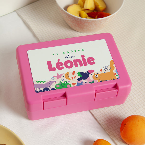 Boite goûter Rose Les P'tits Copains photo