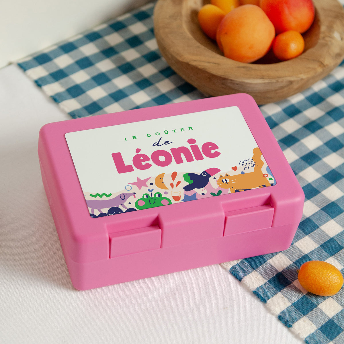 Boite goûter Rose Les P'tits Copains photo N° 2