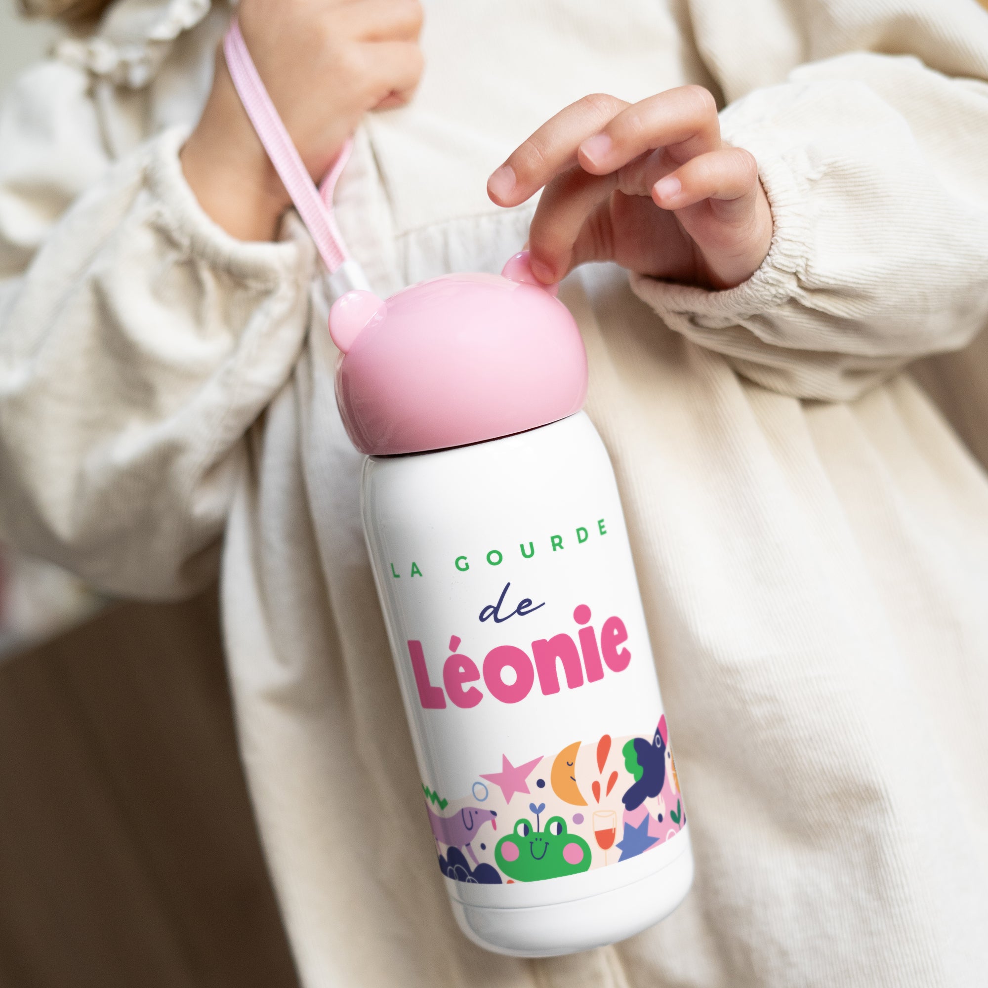Gourde enfant Rose, 32 cl Les P'tits Copains photo N° 2