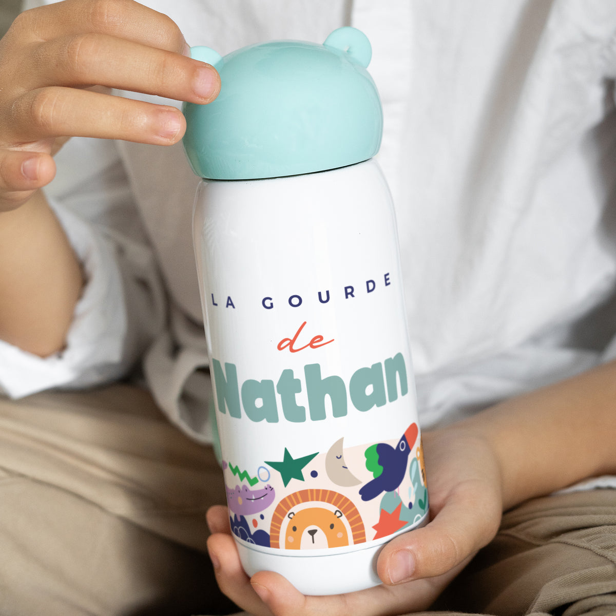 Gourde enfant Bleue, 32 cl Mini Roi photo N° 1
