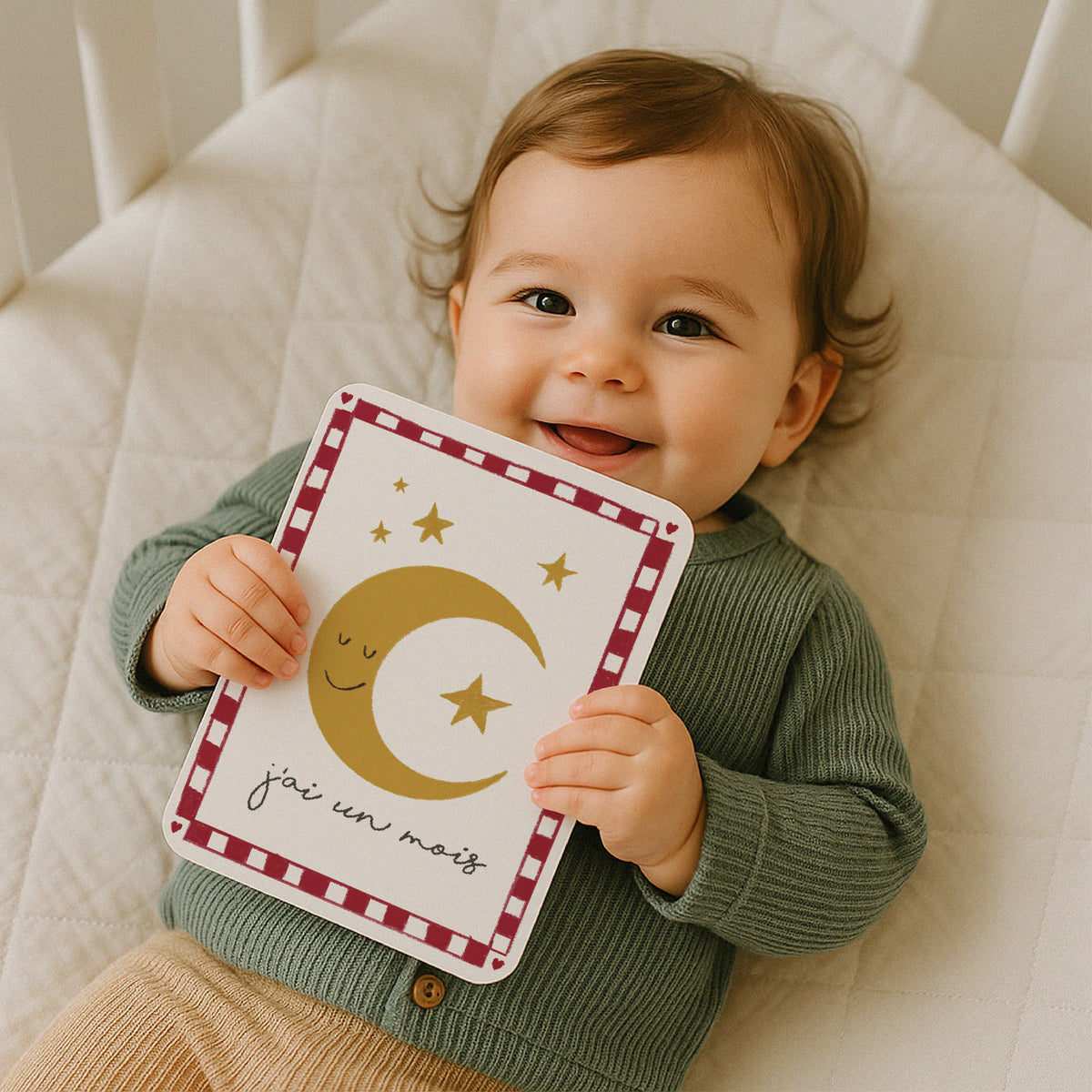 Carte étape bébé Naissance Lot de 12 Une Année de Sourires photo N° 2