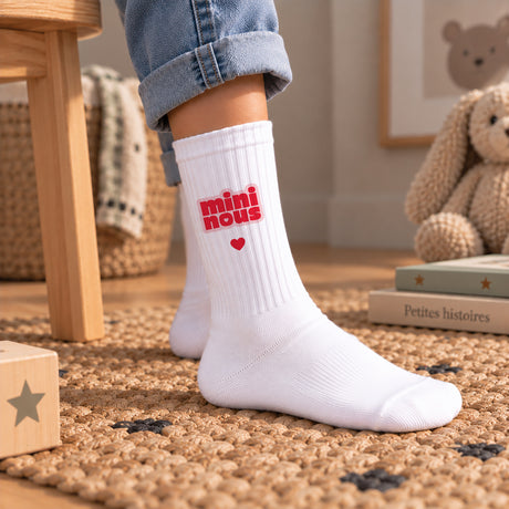 Chaussettes enfant Naissance Blanches Mini Nous