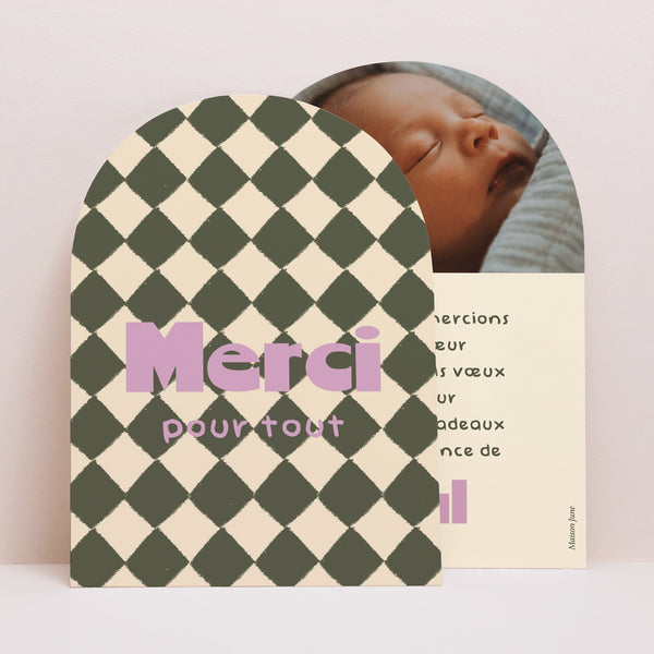 Remerciements Naissance Petite arche Petit Arlequin photo