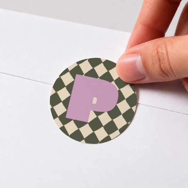 Sticker Naissance Rond Petit Arlequin photo