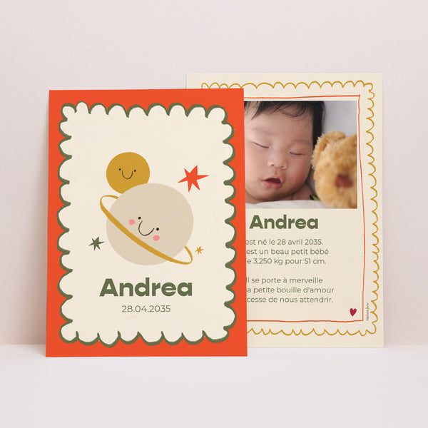 Faire-part Naissance Portrait Mon Petit Univers photo