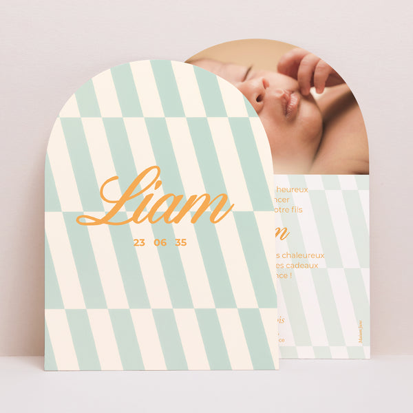 Faire-part Naissance Petite arche Diagonales photo