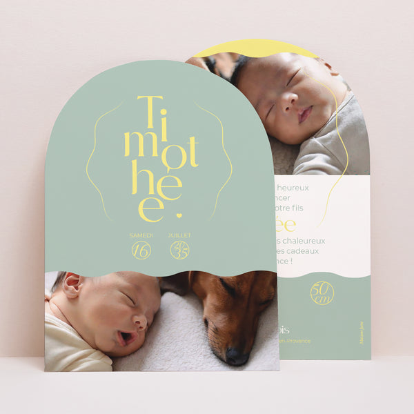 Faire-part Naissance Petite arche Douce Parenthèse photo