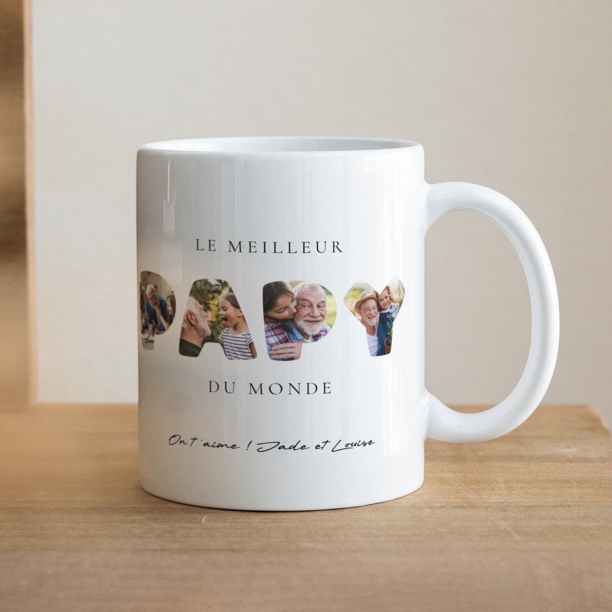 Mug Blanc Papy en souvenirs photo N° 1