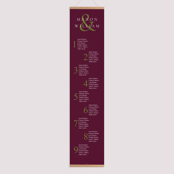 Plan de table Mariage Papier Romance authentique photo