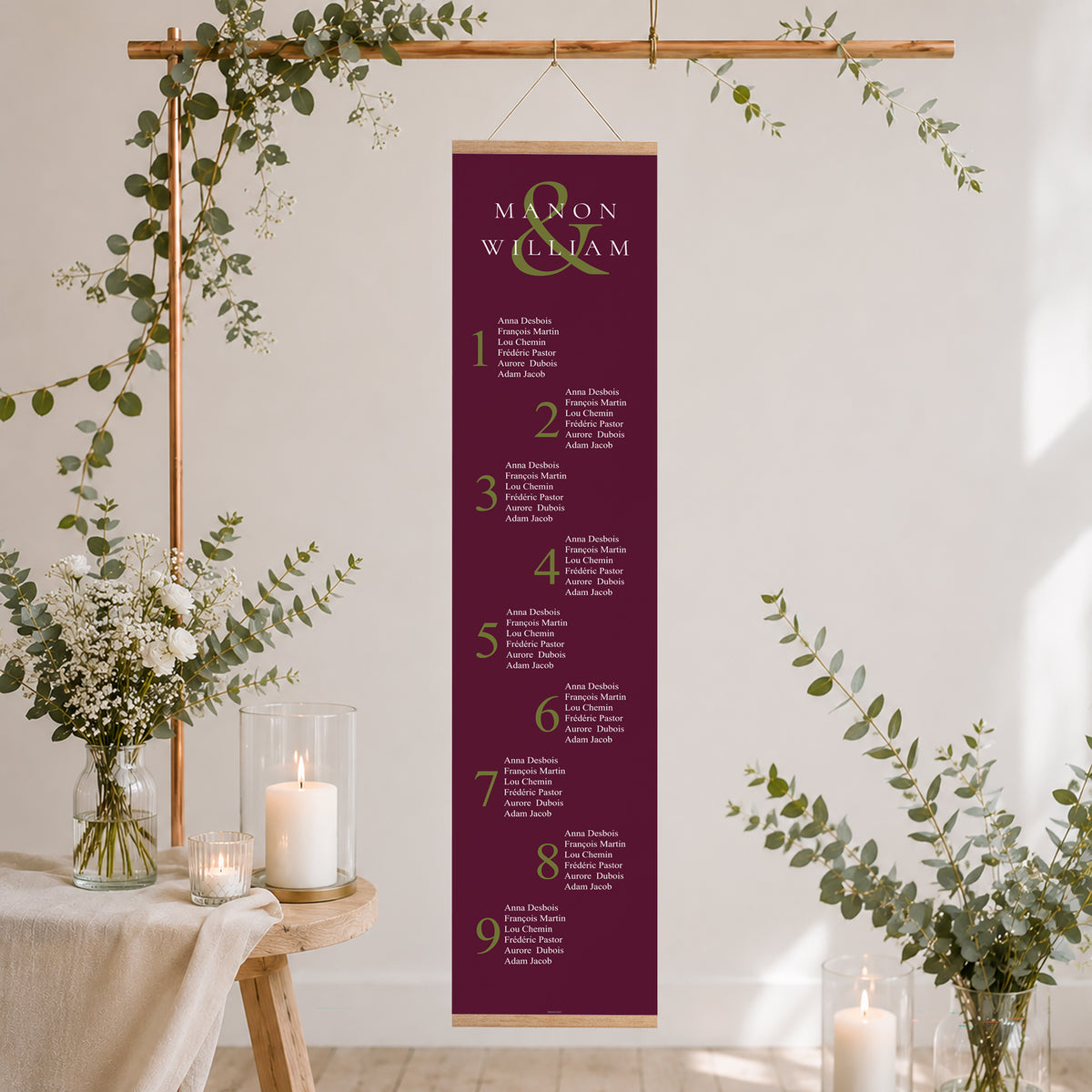 Plan de table Mariage Papier Romance authentique photo N° 2