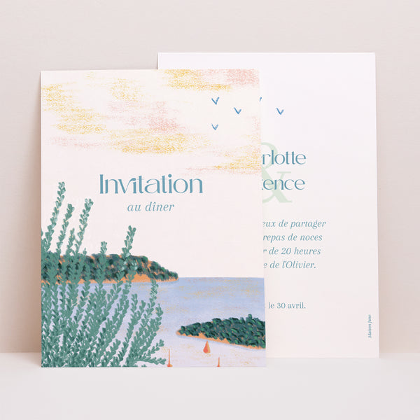 Invitations Mariage Portrait Rêve d’Azur photo
