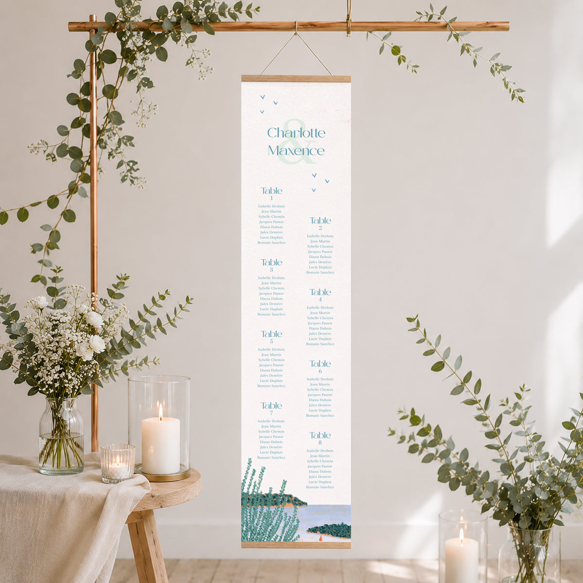 Plan de table Mariage Papier Rêve d’Azur photo N° 2