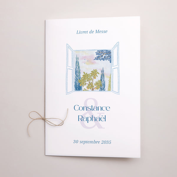 Livret de messe Mariage Double volet Échappée Provençale photo