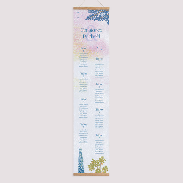 Plan de table Mariage Papier Échappée Provençale photo