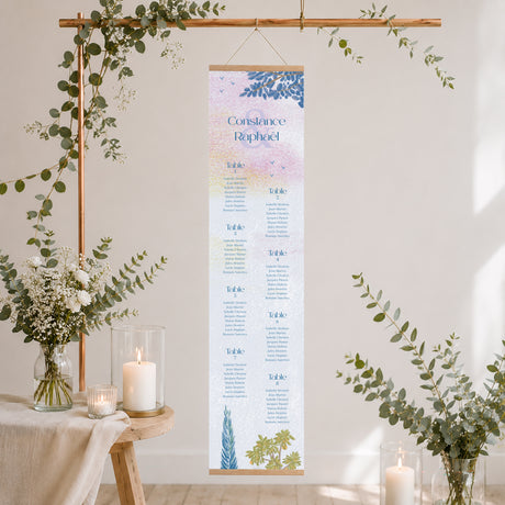 Plan de table Mariage Papier Échappée Provençale
