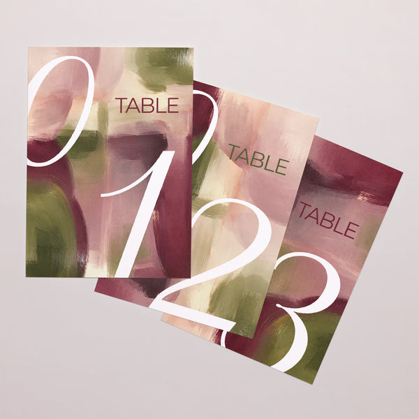 Marque table Mariage Rectangle Prune et Olive photo