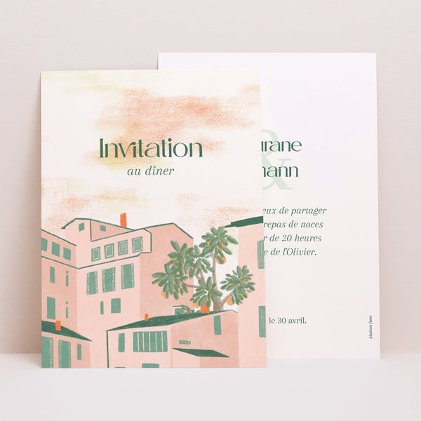 Invitations Mariage Portrait Fenêtre sur le Sud photo