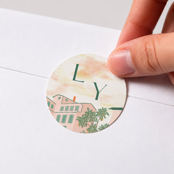 Sticker Mariage Rond Fenêtre sur le Sud photo