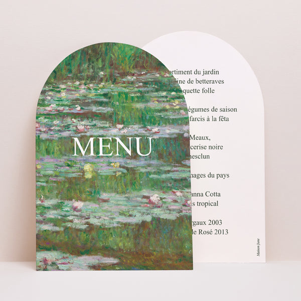 Menu Mariage Arche Rêverie à Giverny photo