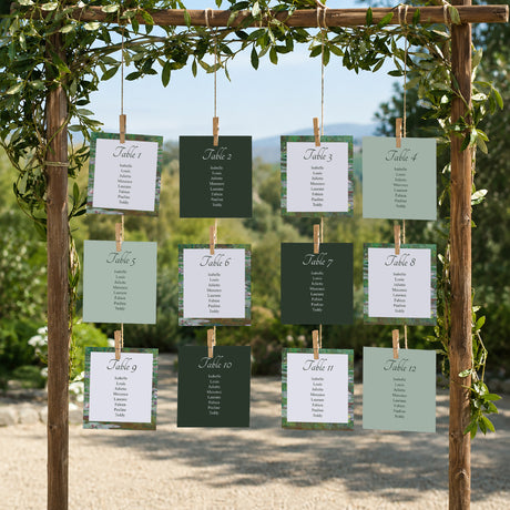 Plan de table Mariage Lot de 12 Rêverie à Giverny