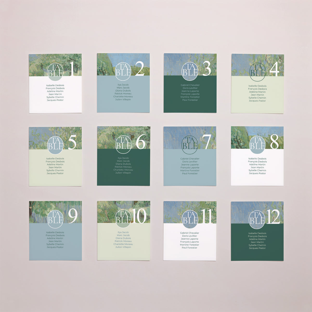 Plan de table Mariage Lot de 12 Les Beaux Jours photo N° 1