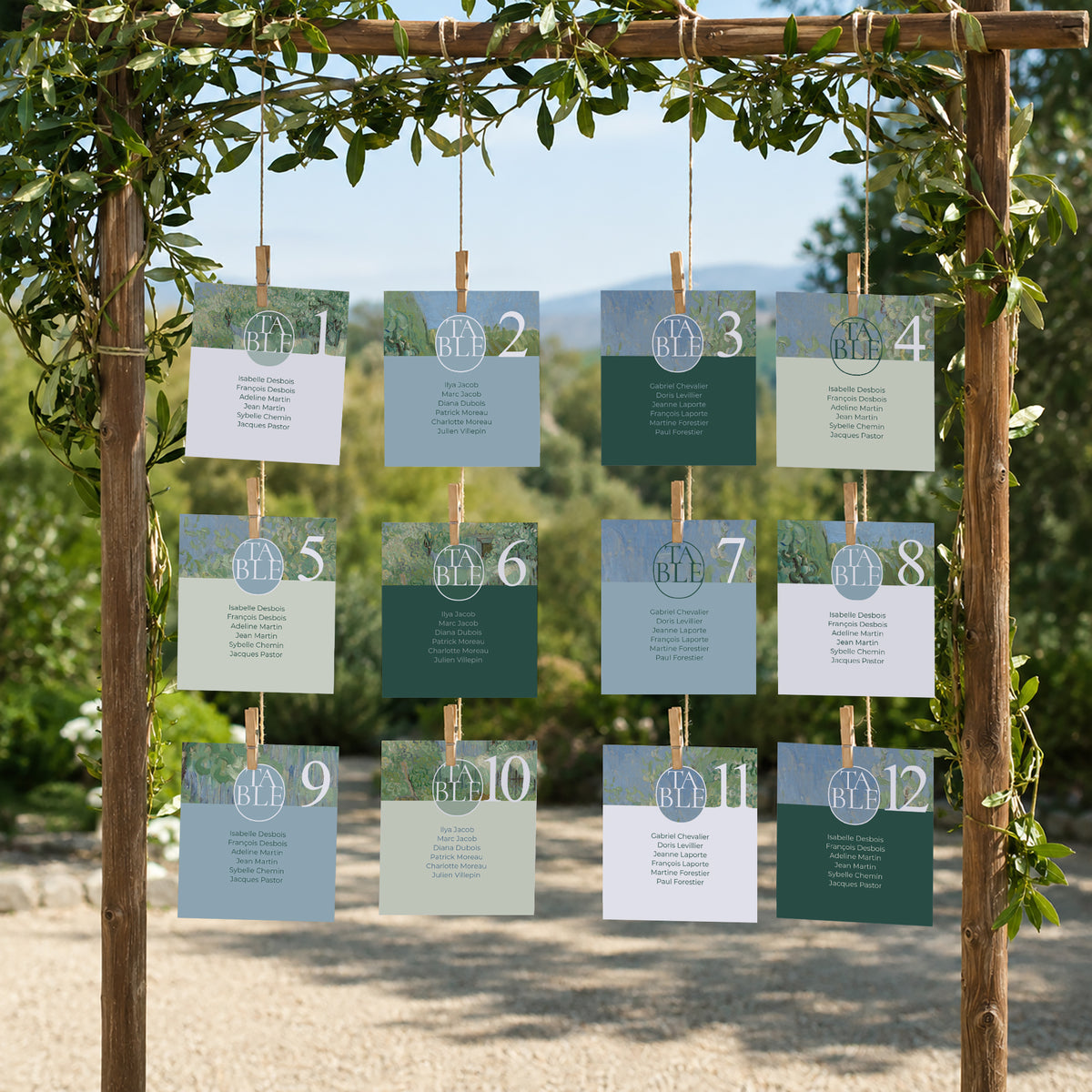 Plan de table Mariage Lot de 12 Les Beaux Jours photo N° 2