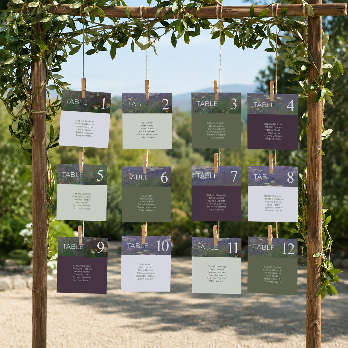 Plan de table Mariage Lot de 12 Reflets d’Amour photo N° 2