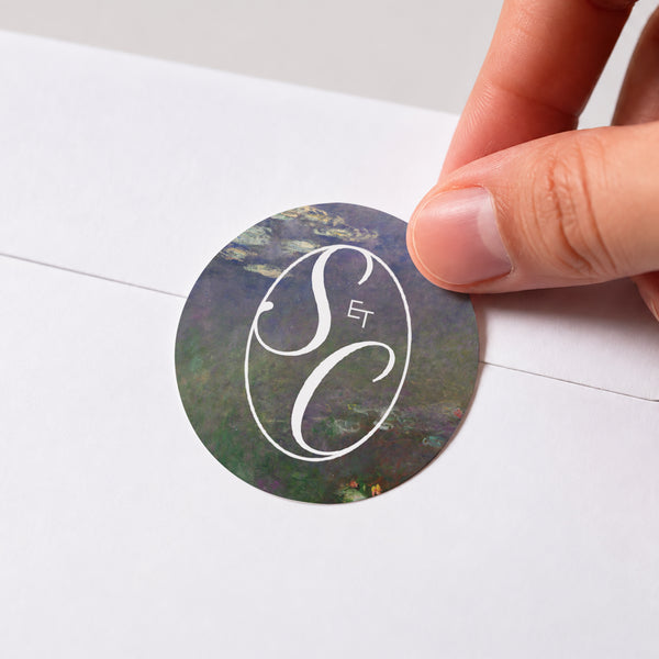 Sticker Mariage Rond Reflets d’Amour photo