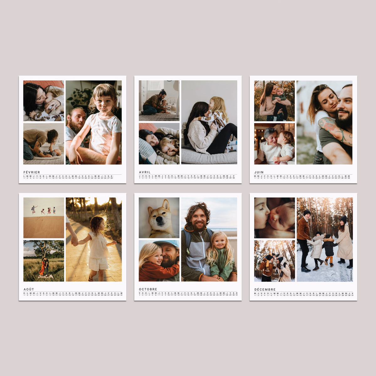 Calendrier Fin d'année 6 cartes Au fil des mois photo N° 4