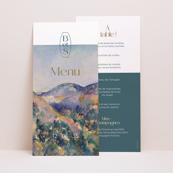 Menu Mariage Panoramique portrait Paysage d'été photo