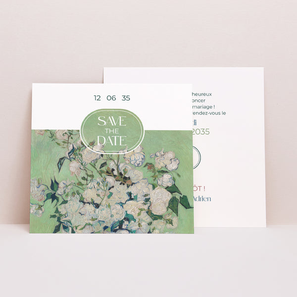 Save the date Mariage Carré Le Bouquet Vert photo
