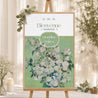 Panneau bienvenue Mariage Portrait 60 x 90 cm Le Bouquet Vert photo N° 1