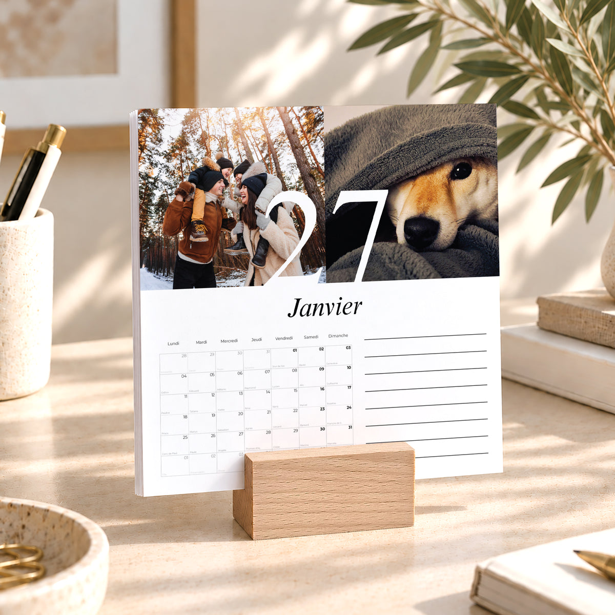 Calendrier Fin d'année 6 cartes Une année en images photo N° 1