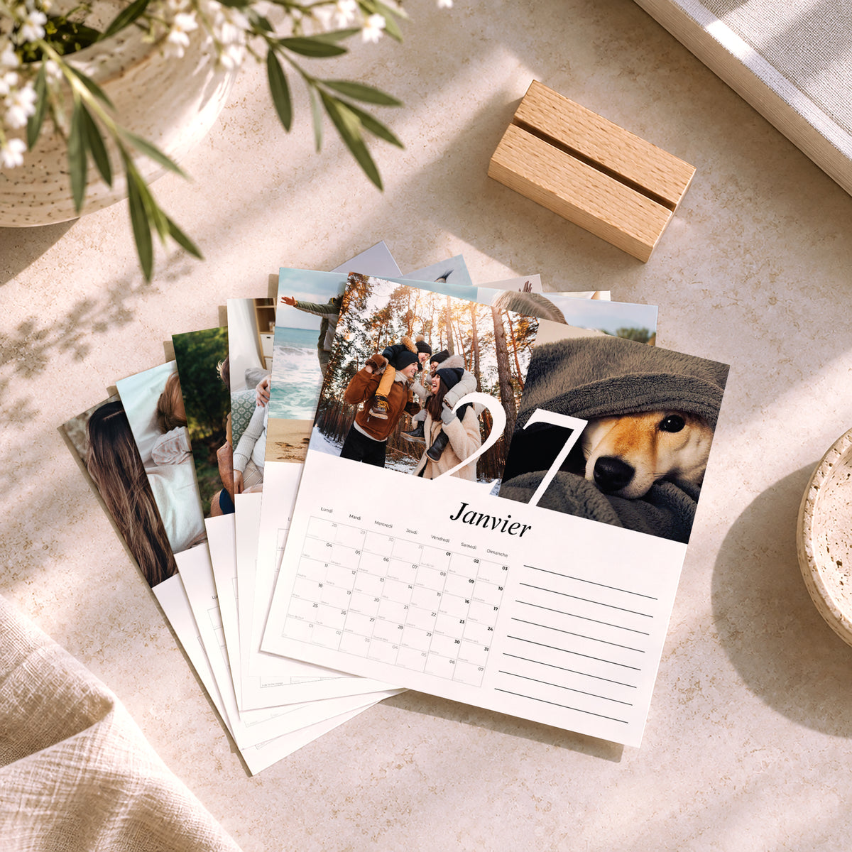 Calendrier Fin d'année 6 cartes Une année en images photo N° 2