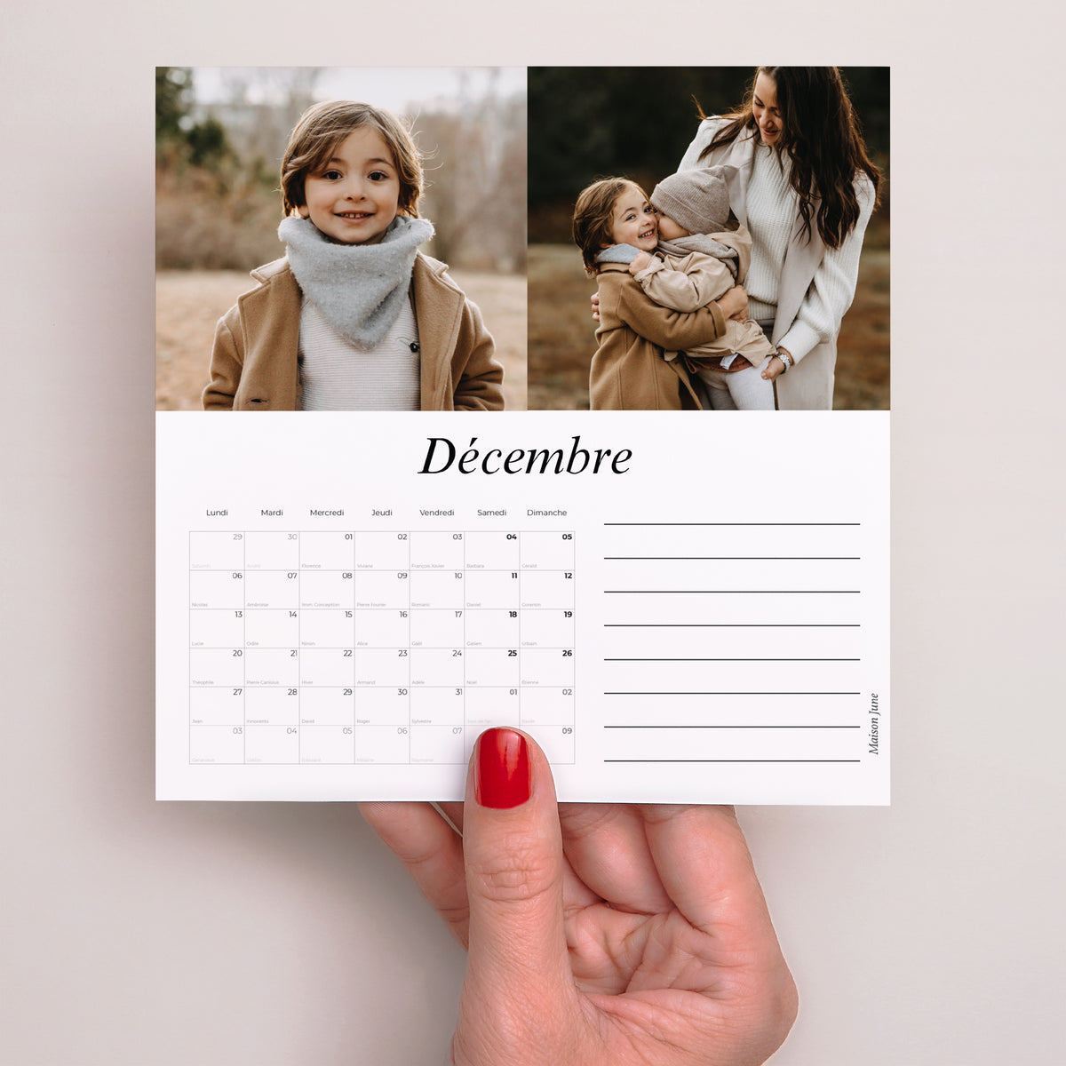 Calendrier Fin d'année 6 cartes Une année en images photo N° 5