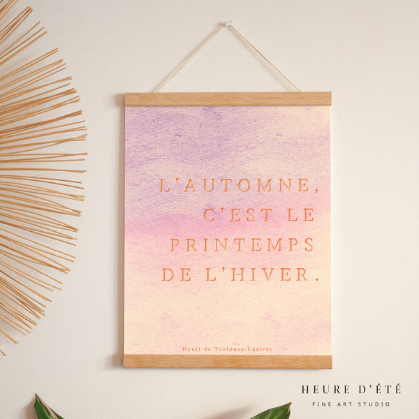 Affiche Portrait 30 x 40 cm Printemps de l'hiver photo