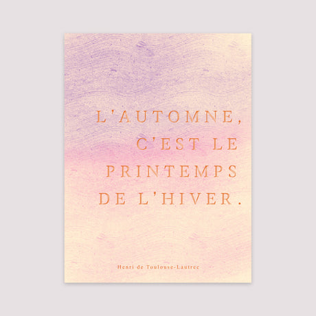 Affiche Portrait 30 x 40 cm Printemps de l'hiver