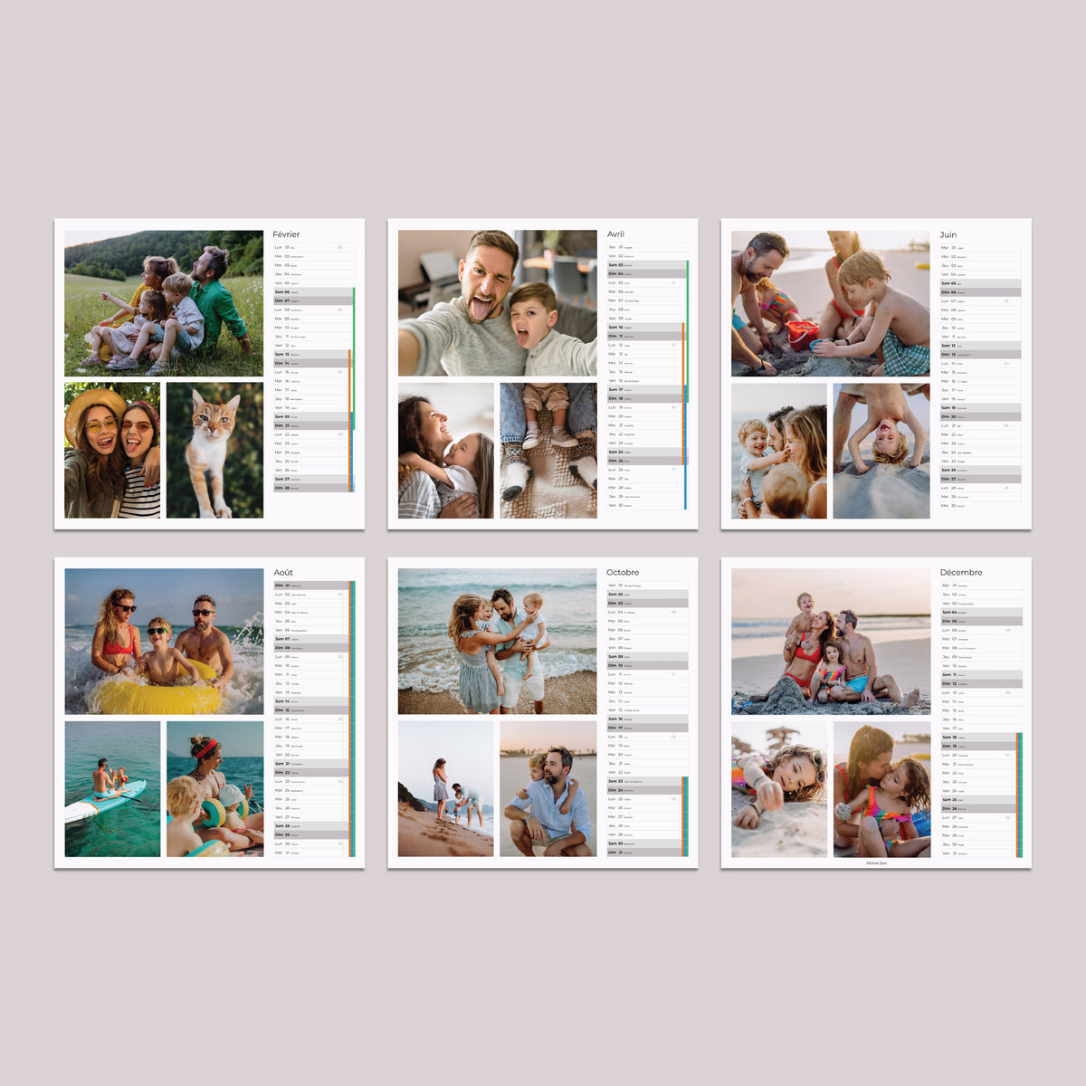 Calendrier Fin d'année 6 cartes Instants choisis photo N° 4