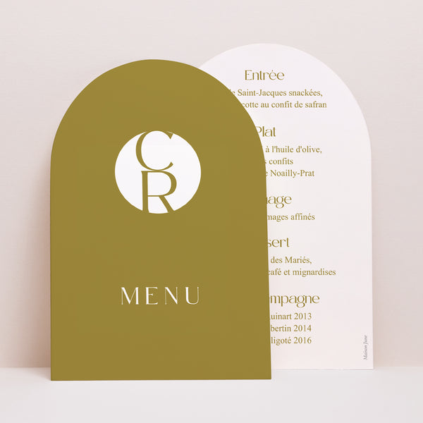 Menu Mariage Arche Duo photo