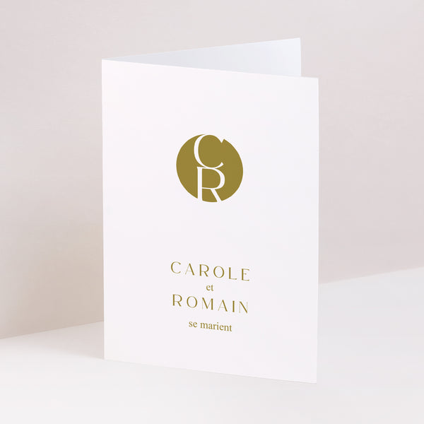 Faire-part Mariage Portrait double volet Duo photo