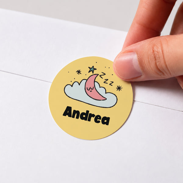 Sticker Naissance Rond Petit Dormeur photo