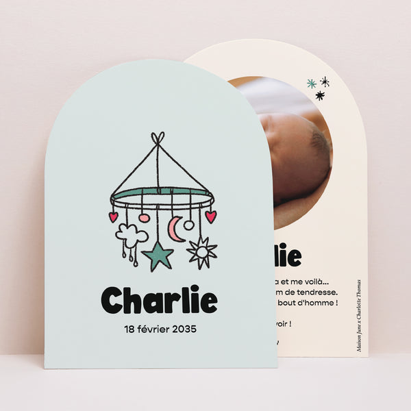 Faire-part Naissance Petite arche Mobile d’Amour photo