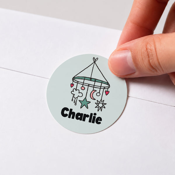 Sticker Naissance Rond Mobile d’Amour photo