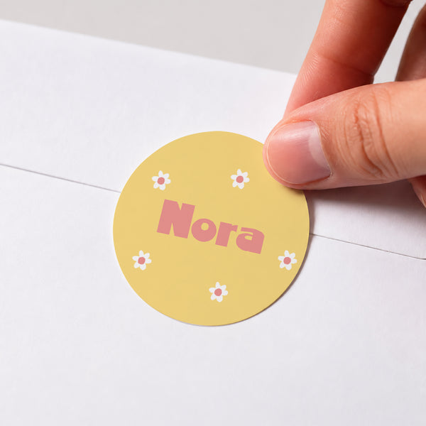 Sticker Naissance Rond Bouton d’Or photo