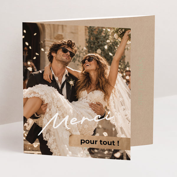 Remerciements Mariage Triptyque asymétrique Rock’n Roll Lovers photo