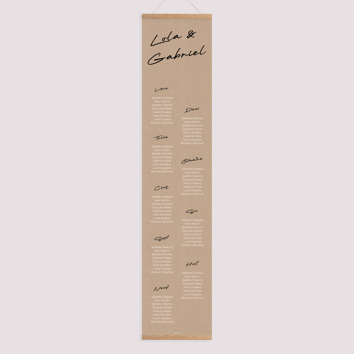 Plan de table Mariage Papier Rock’n Roll Lovers photo N° 1