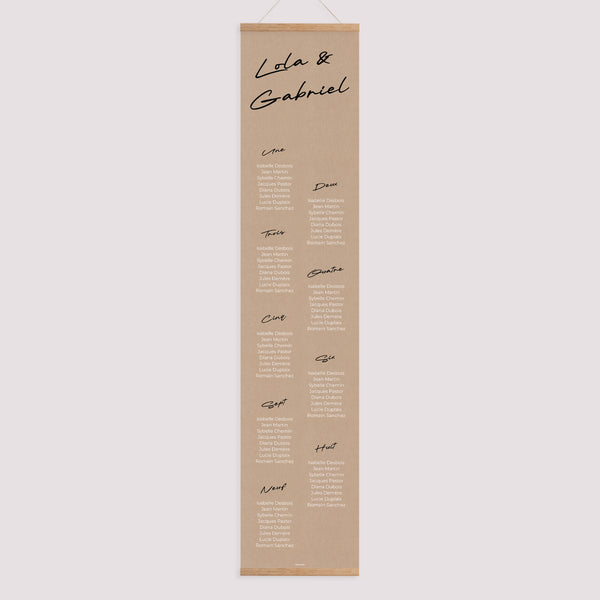 Plan de table Mariage Papier Rock’n Roll Lovers photo